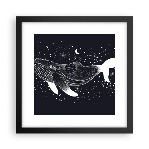 Affisch i svart ram - I universumets hav - 30x30 cm