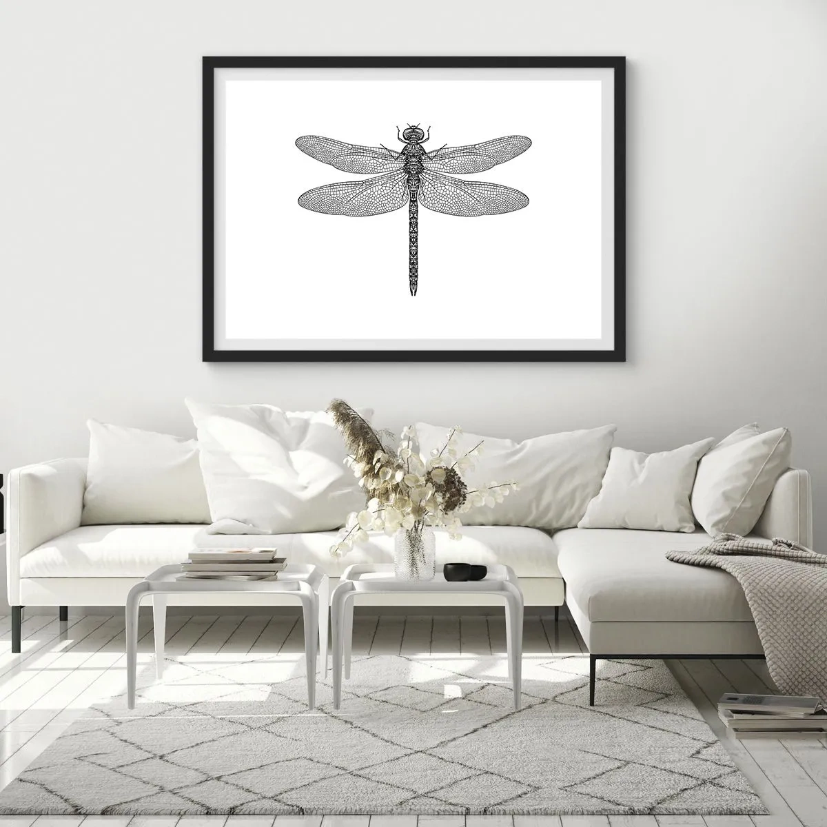 Affisch i svart ram - Precision i naturen - 70x50 cm