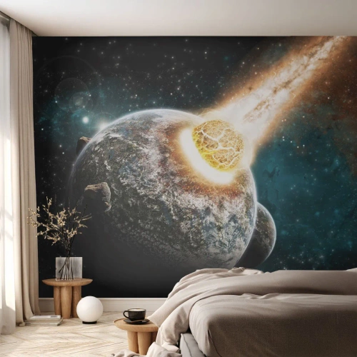 Självhäftande Fototapet Deluxe Sticker - Förödelse eller födsel? - Abstraktion, Kosmos, Komet - 250x175 cm