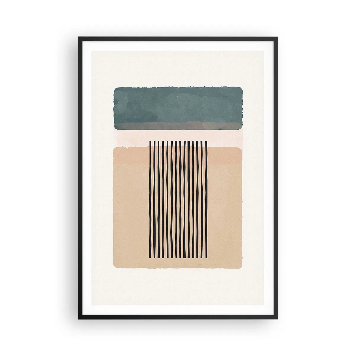 Affisch i svart ram - Allt väl - 70x100 cm