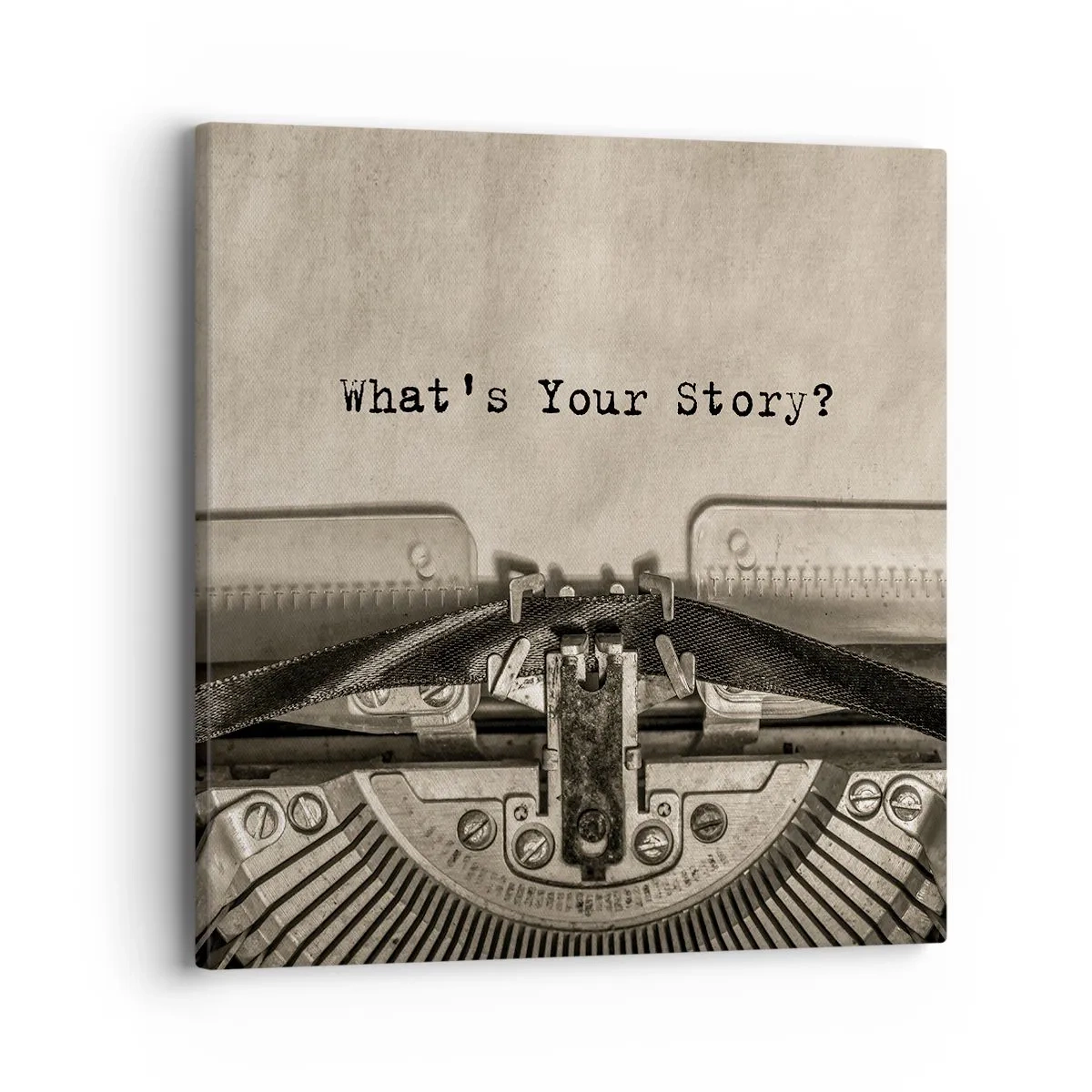 Canvastavla - Bild på duk - Svara mig - 40x40 cm