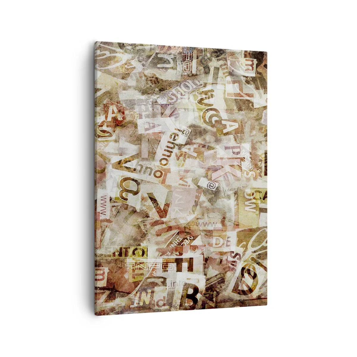 Canvastavla - Bild på duk - Snacket reduceras till enstaka bokstäver - 50x70 cm