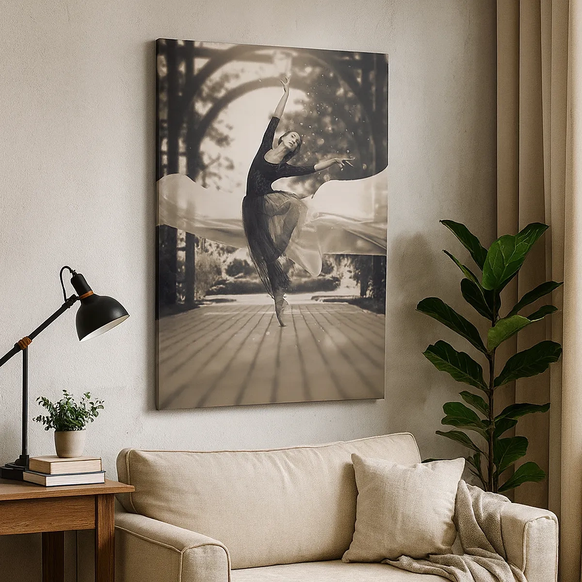 Canvastavla - Bild på duk - Trädgårdsandens dans - 50x70 cm