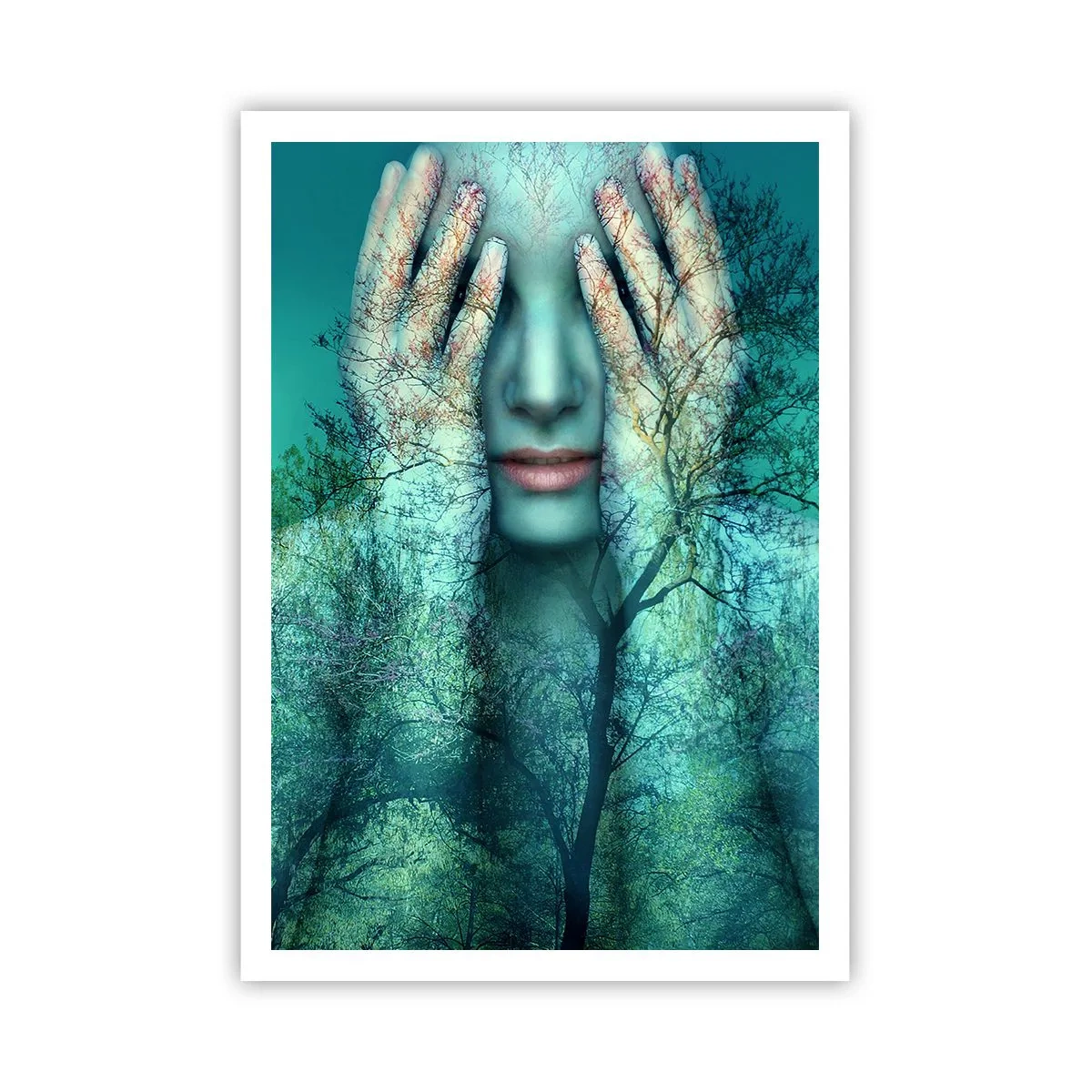 Affisch - Doppad i blått - 70x100 cm