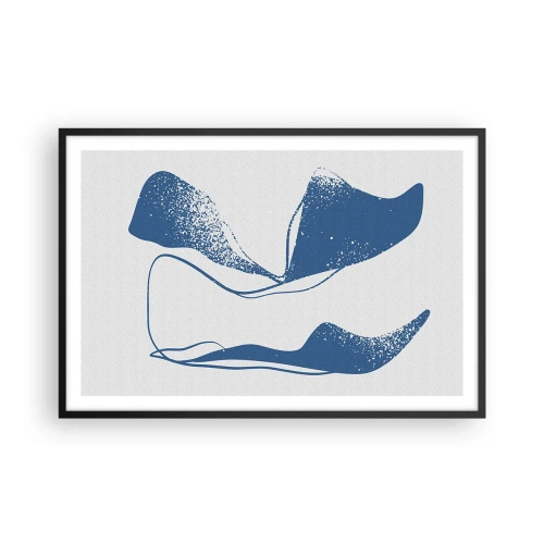 Affisch i svart ram - Bevingad abstraktion - 91x61 cm