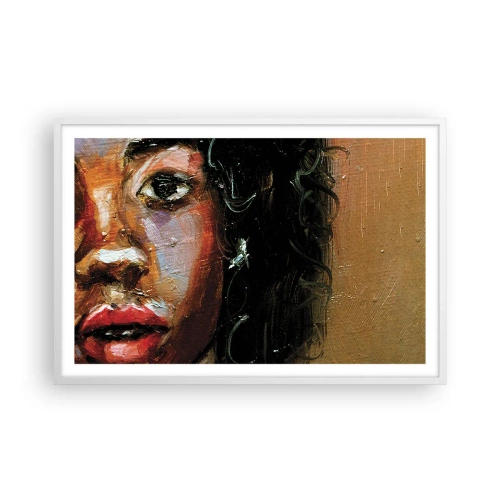 Affisch i vit ram - Svärta och sken - 91x61 cm