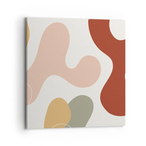 Canvastavla - Bild på duk - Ornamental zig-zack? - 70x70 cm