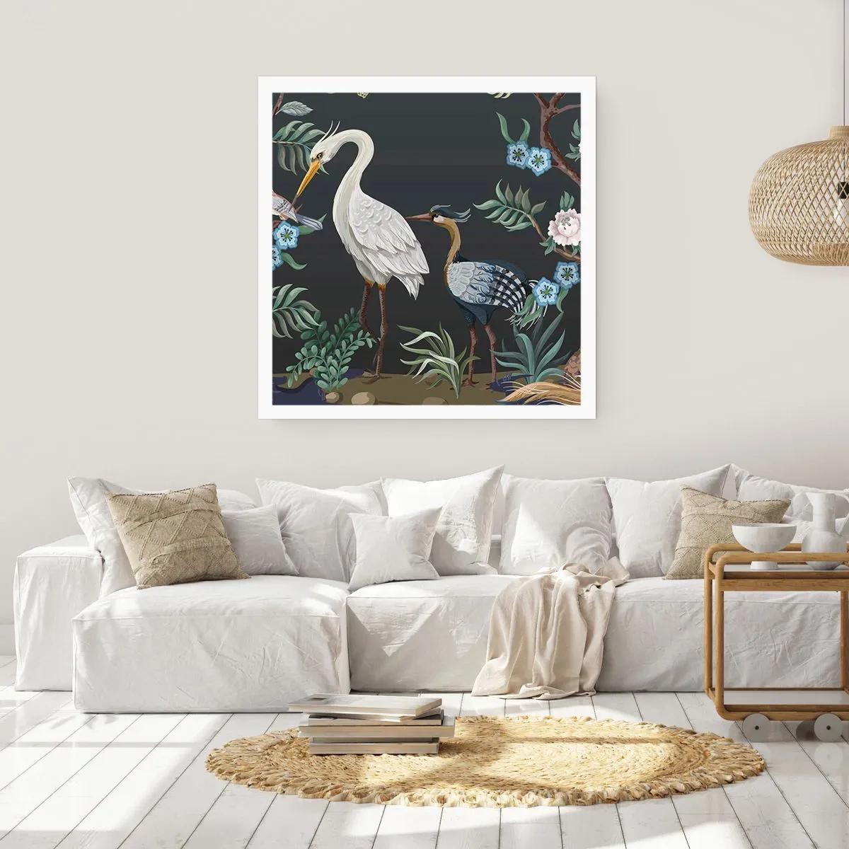 Affisch - Fågelparad - 60x60 cm