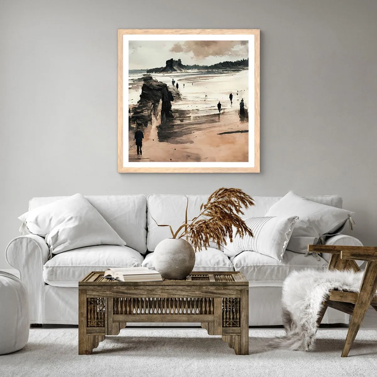 Affisch i ram av ljusek - Framkallade - 40x40 cm