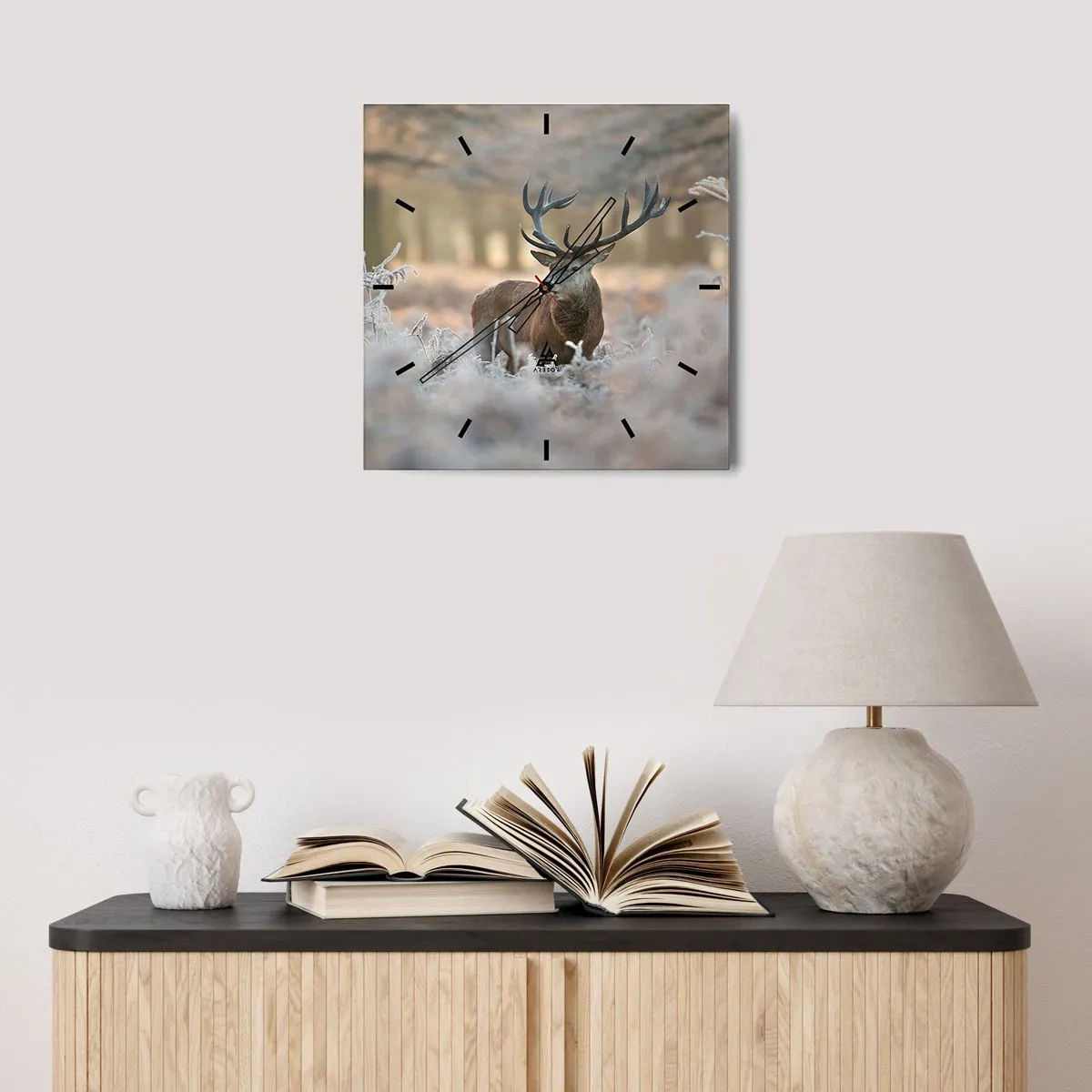 Väggklocka - Klocka på glas - Uppfriskande morgon - 30x30 cm