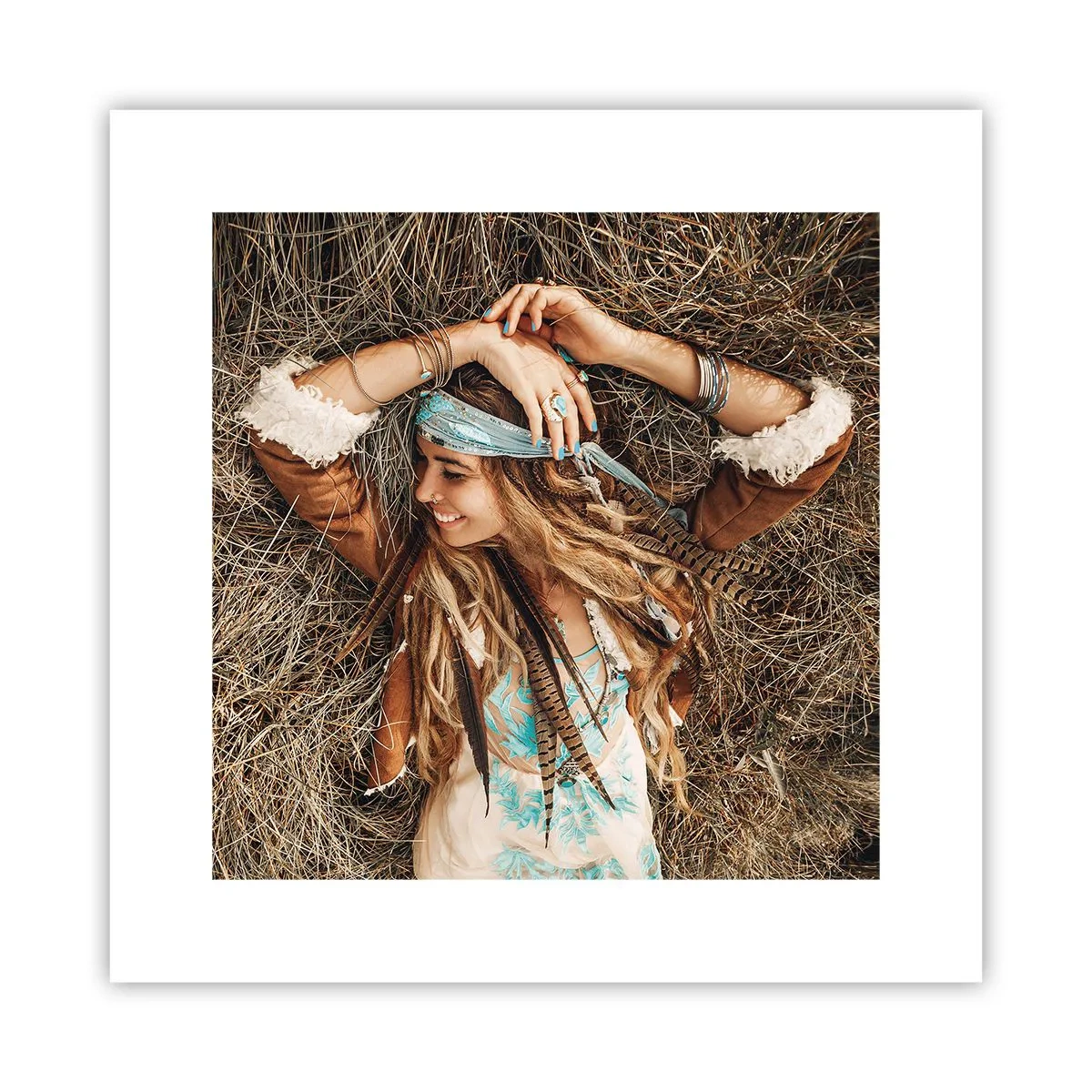 Affisch - På väg till kärlekens sommar - 30x30 cm