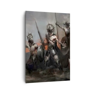 Canvastavla - Bild på duk - Med eller på skölden - 70x100 cm