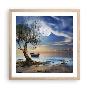 Affisch i ram av ljusek - Är det slut eller början? - 50x50 cm