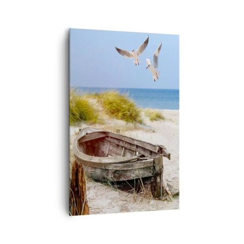 Canvastavla - Bild på duk - Doppade i vinden - 80x120 cm