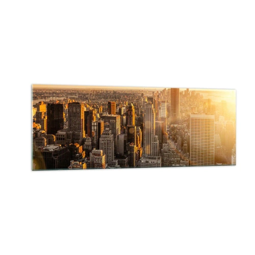 Glastavla - Bild på glas - Växa i solskenet - 140x50 cm