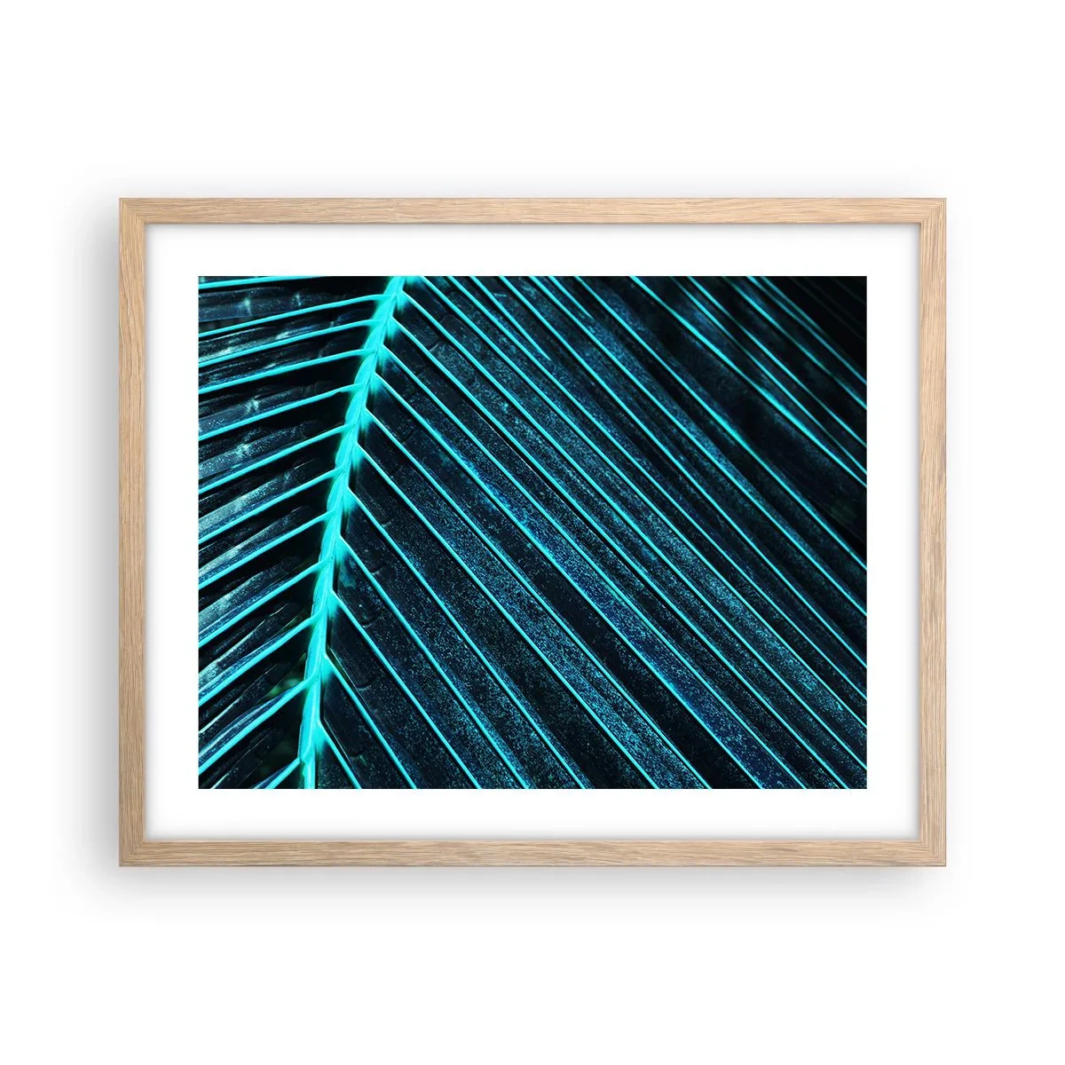 Affisch i ram av ljusek - Grön textur - 50x40 cm
