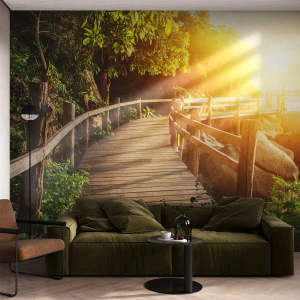 Fototapet Standard Eco - Nästa kurva, nästa underverk - Landskap, Strandpromenaden, Hav - 450x315 cm