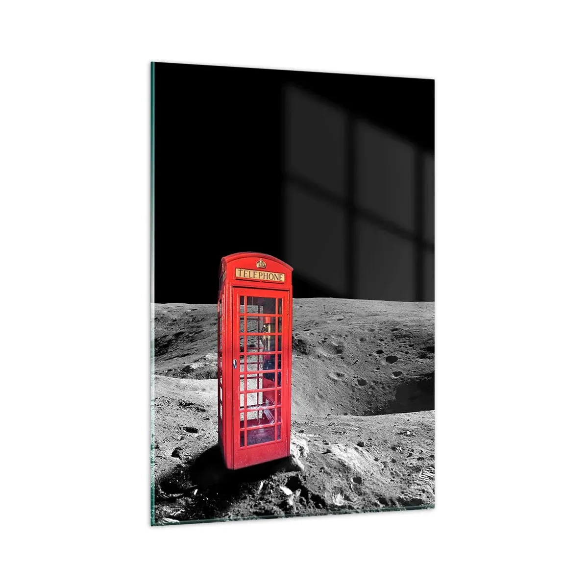 Glastavla - Bild på glas - Rymdskämt - 80x120 cm