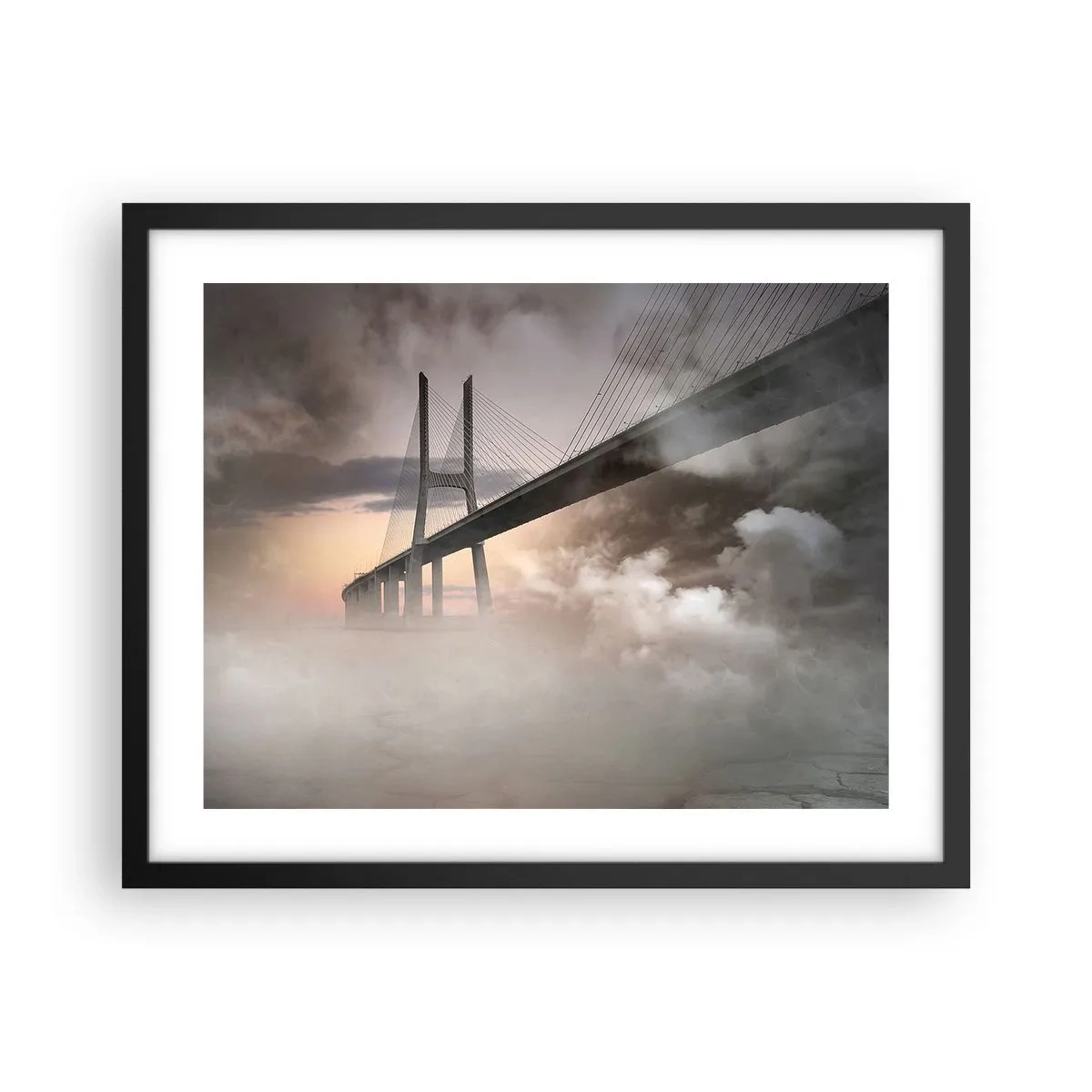 Affisch i svart ram - Vid en flod som inte finns - 50x40 cm