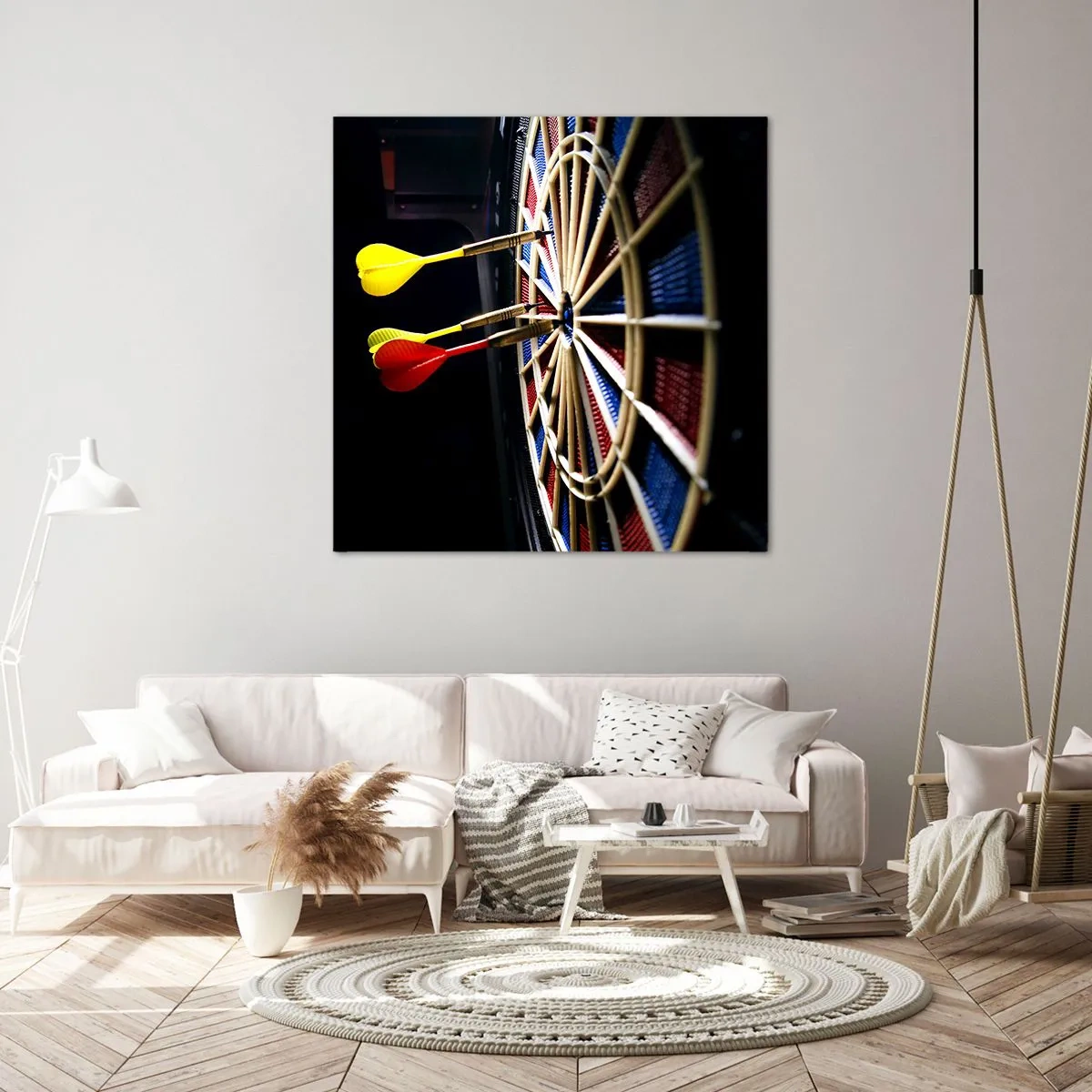 Canvastavla - Bild på duk - Mitt i prick - 70x70 cm
