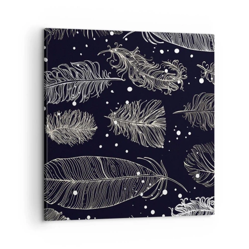 Canvastavla - Bild på duk - Fjäderspets - 60x60 cm
