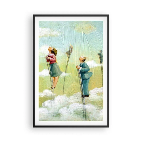 Affisch i svart ram - Efter din dröm - 61x91 cm