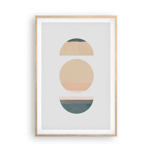 Affisch i ram av ljusek - Hjul efter hjul - 61x91 cm