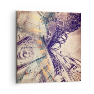 Canvastavla - Bild på duk - Med hög fart - 60x60 cm