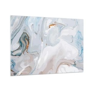 Glastavla - Bild på glas - Utbuktande vithet - 100x70 cm