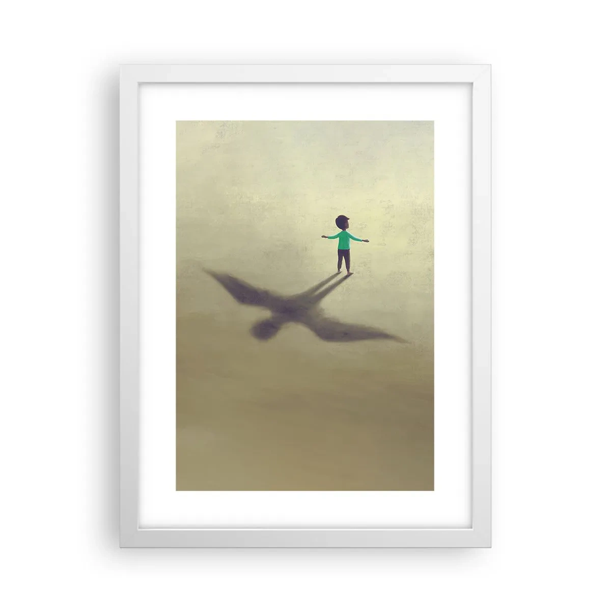 Affisch i vit ram - Framtidens hjälte - 30x40 cm