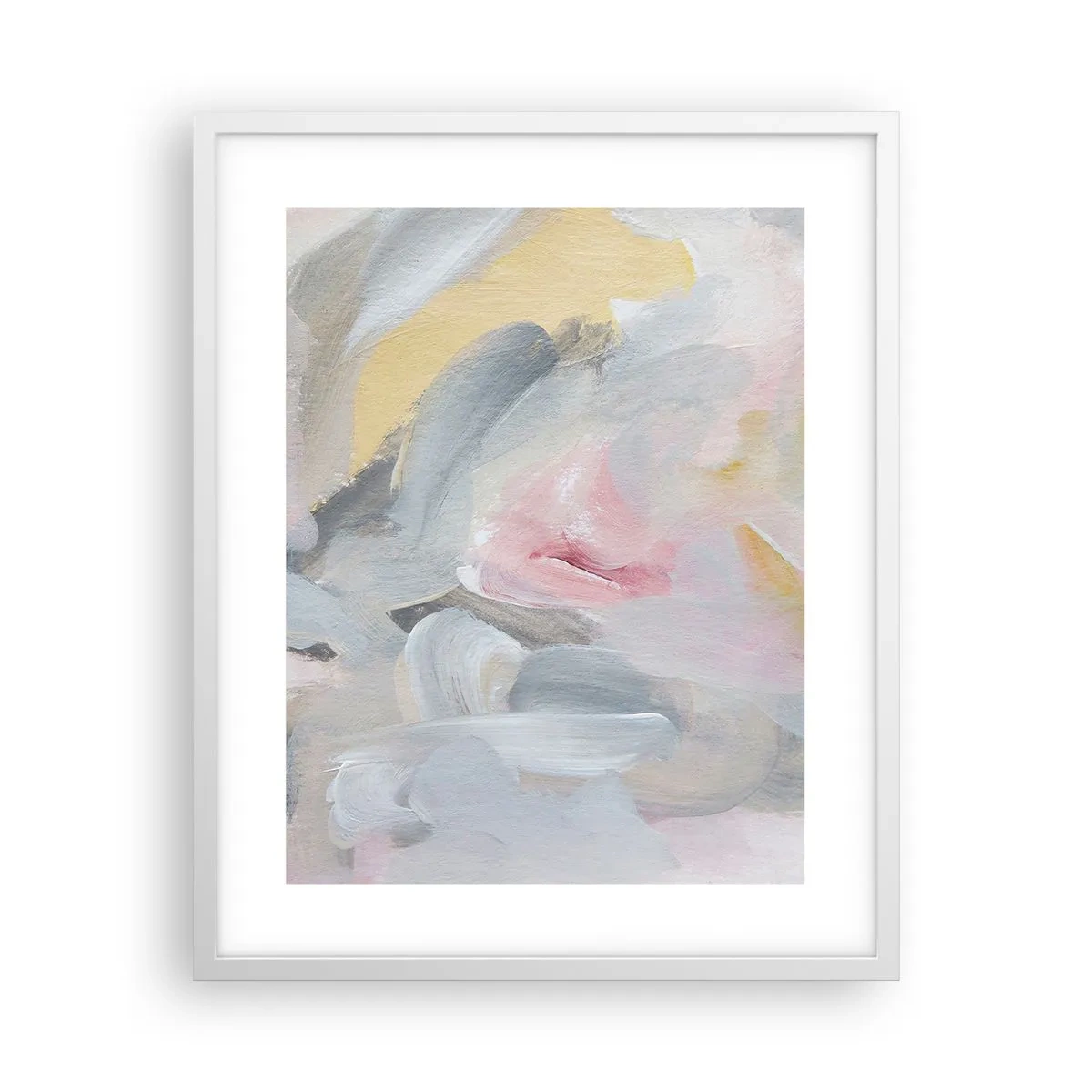 Affisch i vit ram - I en pastellfärgad värld - 40x50 cm