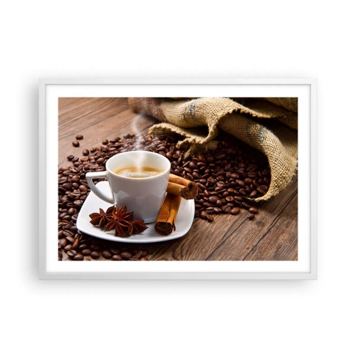 Affisch i vit ram - Rotsmak och -arom - 70x50 cm