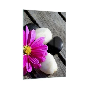 Glastavla - Bild på glas - Avkoppling på bryggan - 70x100 cm