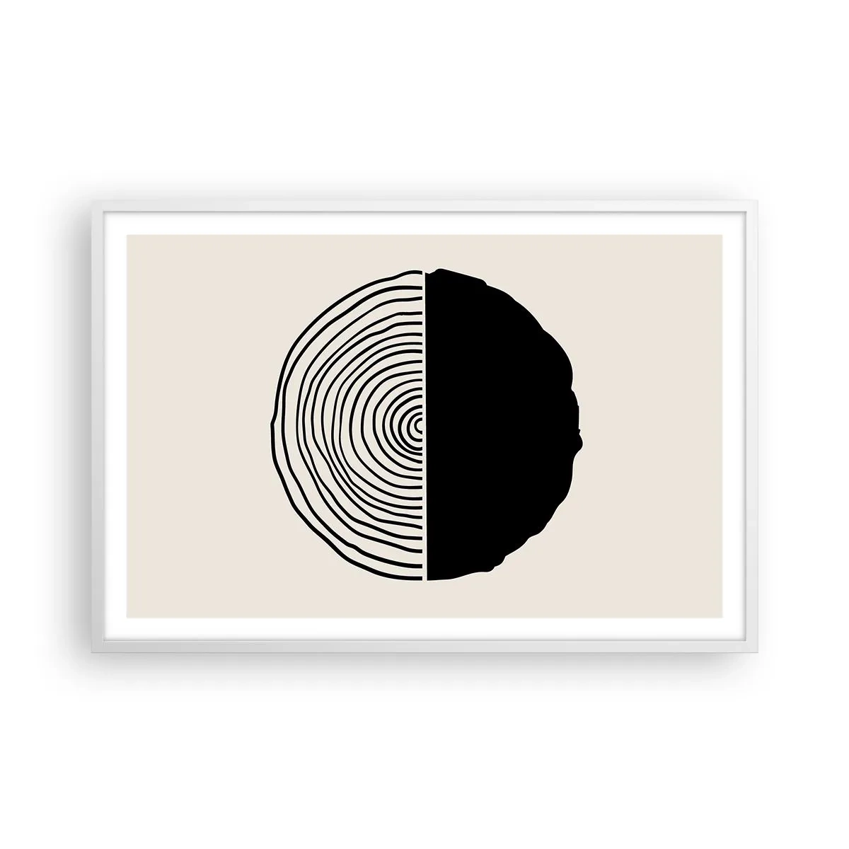 Affisch i vit ram - Hälften hälften - 91x61 cm