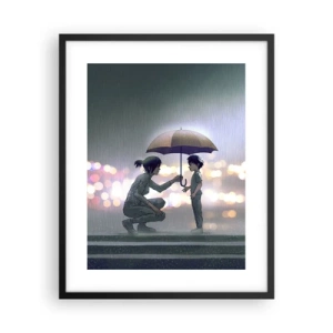 Affisch i svart ram - Och allt är väl nu - 40x50 cm