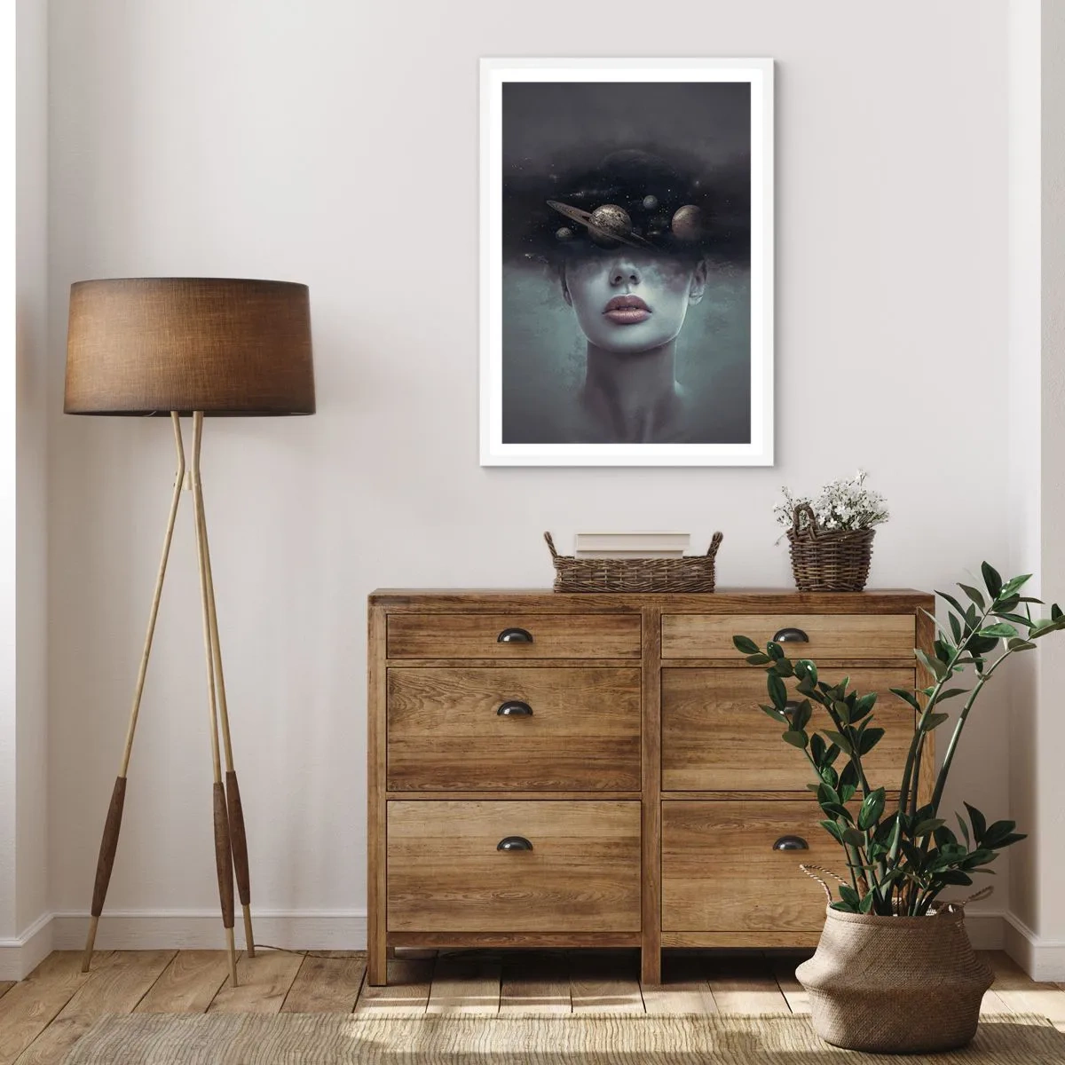 Affisch i vit ram - Och planeterna blir galna... - 61x91 cm