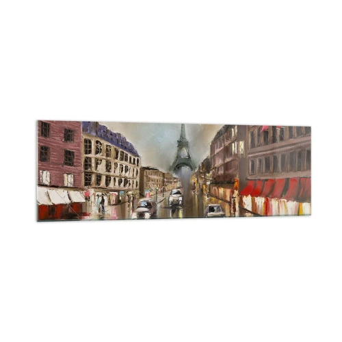 Glastavla - Bild på glas - Det är bara tornet som räknas - 160x50 cm