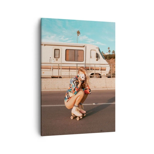 Canvastavla - Bild på duk - Ett leende, tack! - 50x70 cm