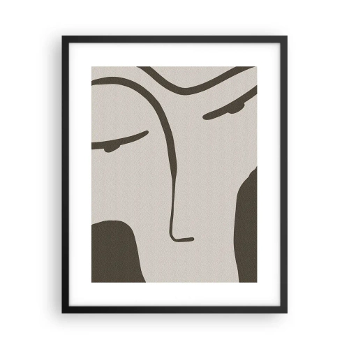 Affisch i svart ram - Som från en målning av Modigliani - 40x50 cm