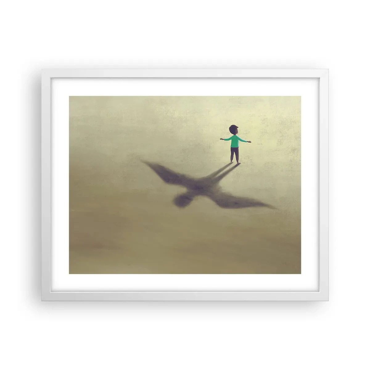 Affisch i vit ram - Framtidens hjälte - 50x40 cm