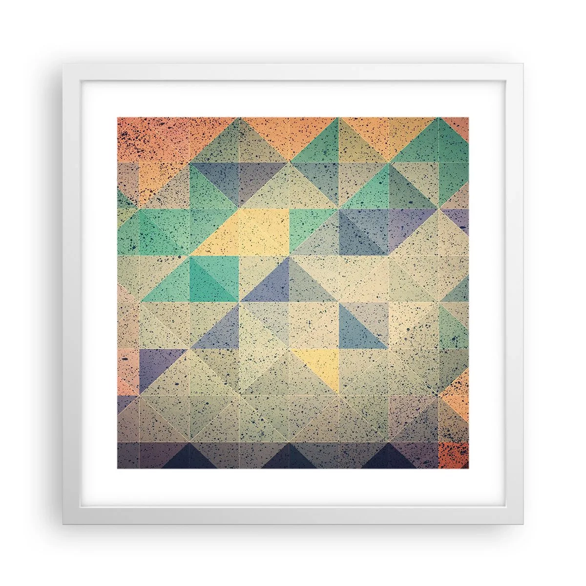 Affisch i vit ram - Trianglarnas republik - 40x40 cm