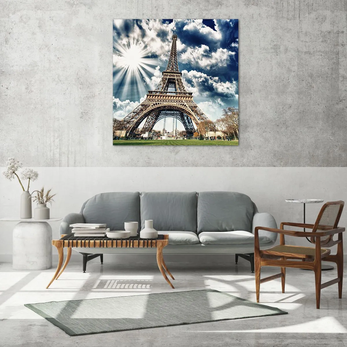 Glastavla - Bild på glas - Den enda under solen - 70x70 cm