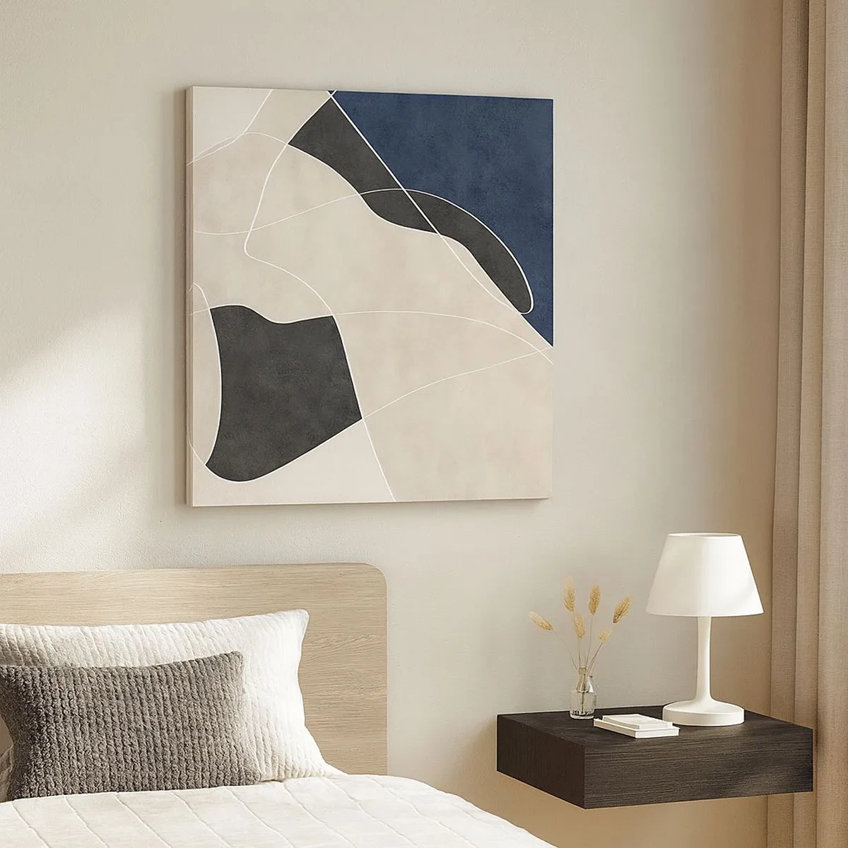 Canvastavla - Bild på duk - Abstrakt komposition - färgkontrast - 30x30 cm