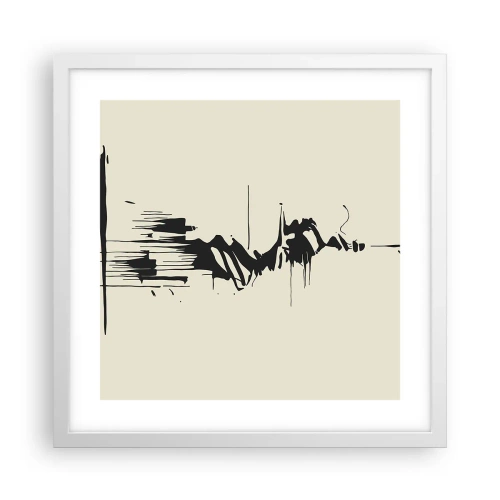 Affisch i vit ram - Skyndsam abstraktion - 40x40 cm