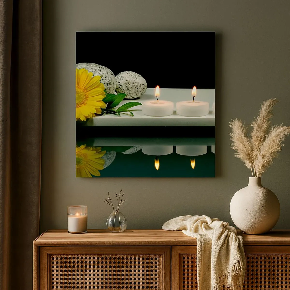 Canvastavla - Bild på duk - Stilla sinnen - 30x30 cm