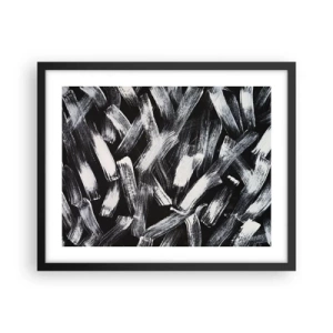 Affisch i svart ram - Abstraktion i industriell anda - 50x40 cm