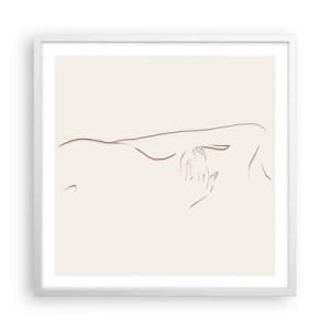 Affisch i vit ram - Begärans form - 60x60 cm