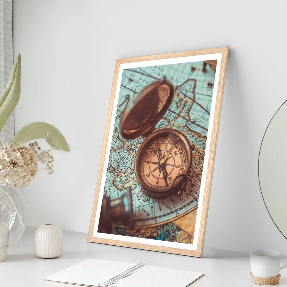 Affisch i ram av ljusek - För äventyrare - 61x91 cm