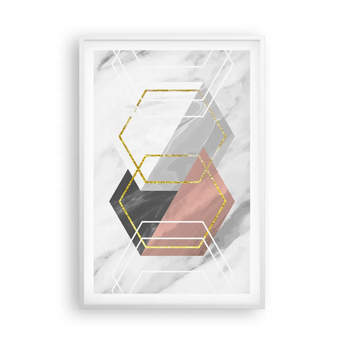 Affisch i vit ram - Kedjekomposition - 61x91 cm