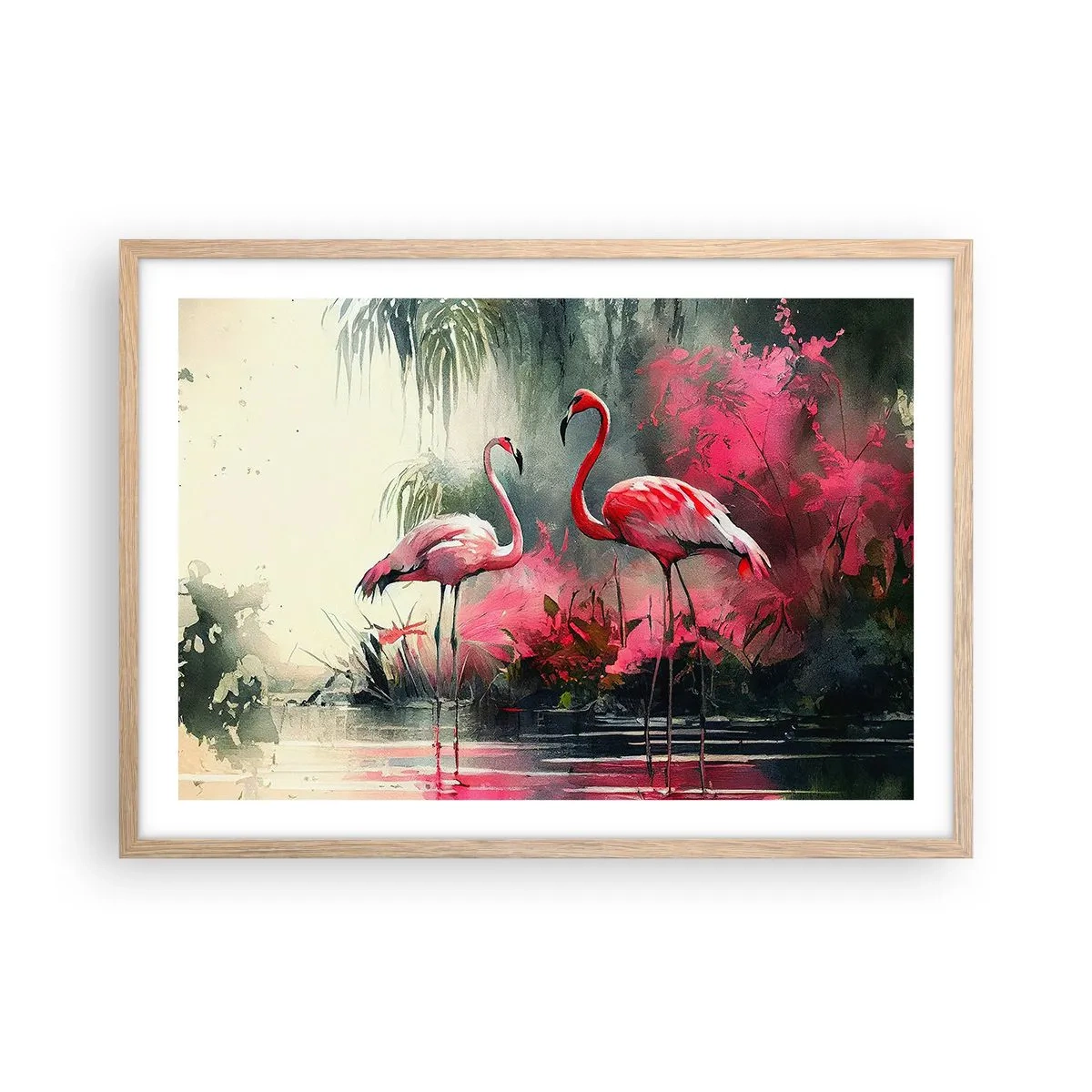 Affisch i ram av ljusek - En lektion i naturlig charm - 70x50 cm